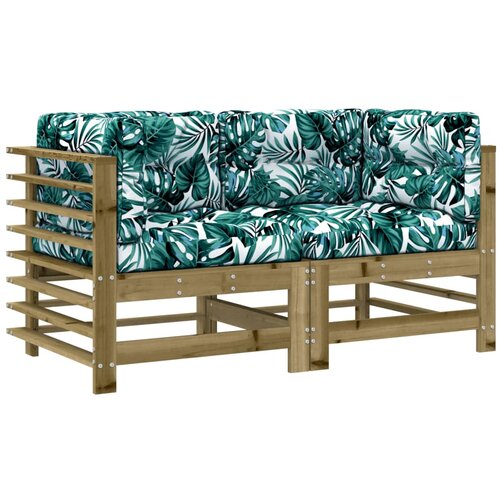 Maison Chic Kotni kavč - Sofa - Kanape z blazinami 2 kosa impregniran borov les, (21727409) Cene