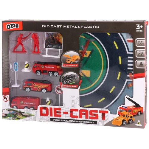 Ozzo Die-cast, igračka, tepih staza sa setom vozila, miks Slike