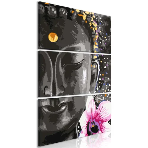  Slika - Buddha and Flower (3 Parts) Vertical 80x120