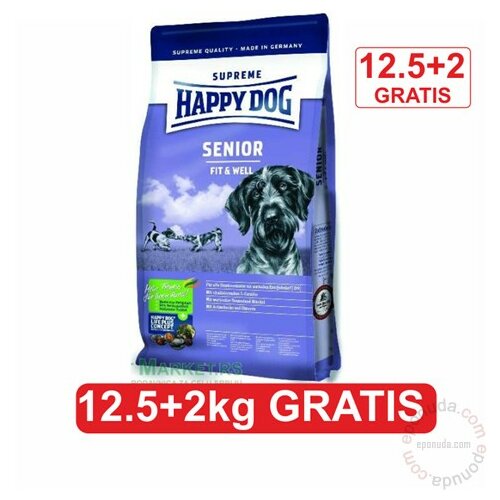 Happy Dog Supreme Fit & Wel Senior, 12.5 kg+2 kg GRATIS Slike
