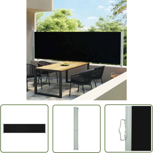  The Living Store Zložljiva stranska tenda za teraso 140x600 cm črna - Stranska Tenda, (21743376) Slike
