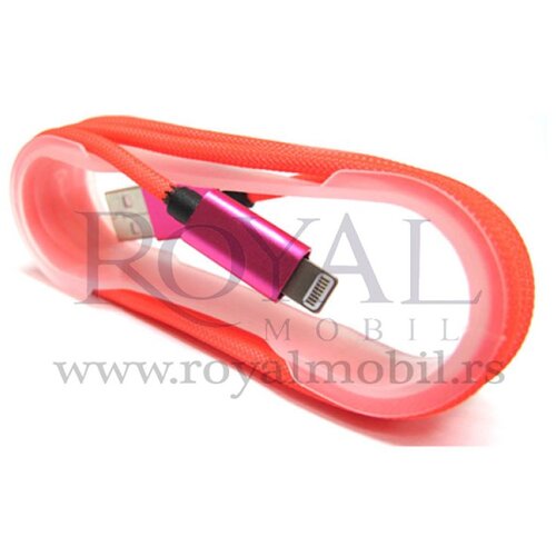  usb kabal mreža za iphone 5/6 crveni Cene