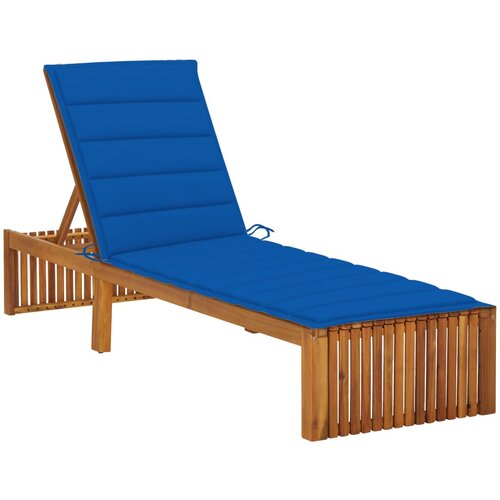  Ležaljka za sunčanje s jastukom od masivnog bagremovog drva Slike