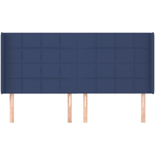  Uzglavlje s u&amp;scaron;ima plavo 203x16x118/128 cm od tkanine Slike
