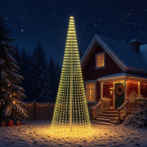  LED božićno drvce 470 cm 1504 LED lampica Topla bijela Čelik Cene