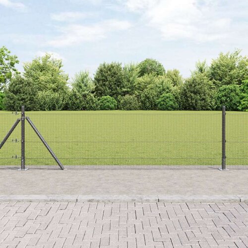 vidaXL Set Ograde Set od 2 Siva Metal 25 x 0.5 m Izdržljivo Cene