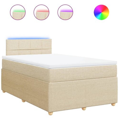 Maison Chic Box spring postelja - Vzmetna postelja z vzmetnico krem 120x200 cm blago SL10439, (21885544) Cene