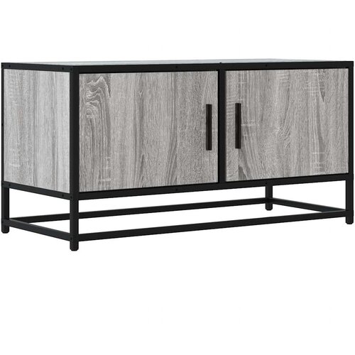 Maison Chic TV omarica - TV enota - Televizijska omarica siva sonoma 80x34,5x40 cm inženirski les in kovina, (21699353) Slike