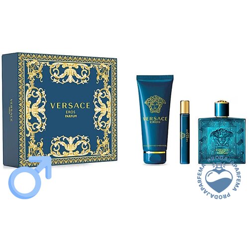 Versace Eros 100ml Parfum + Parfemska kupka i gel za tuširanje 150ml + 10ml Parfum Cijene
