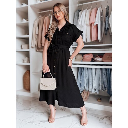 DStreet Sukienka maxi lniana SUNNI LOVE czarna Cene