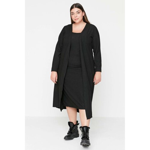 Trendyol Curve Plus Size Dress - Black - Basic Slike