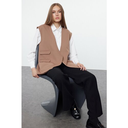 Trendyol Camel Back Detailed Woven Vest Slike
