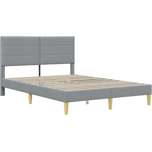  Okvir za krevet Svijetlo siva 140 x 200 cm Poliester Slike