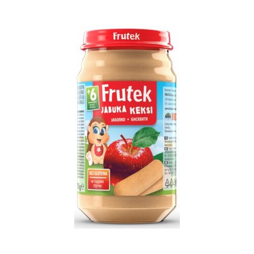 Frutek ka&scaron;ica jabolko s pi&scaron;kotom 190 g, od 6. meseca Cene