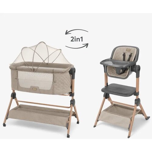 Kikka Boo kolijevka + hranilica 2u1 Sleat Me - Beige Cene