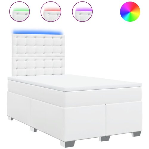 vidaXL Krevet box spring s madracem bijeli 120x190 cm od umjetne kože Cijene