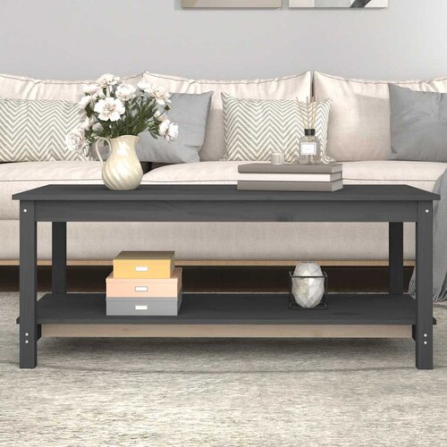  Stolić za kavu sivi 110 x 55 x 45 cm od masivne borovine Cijene