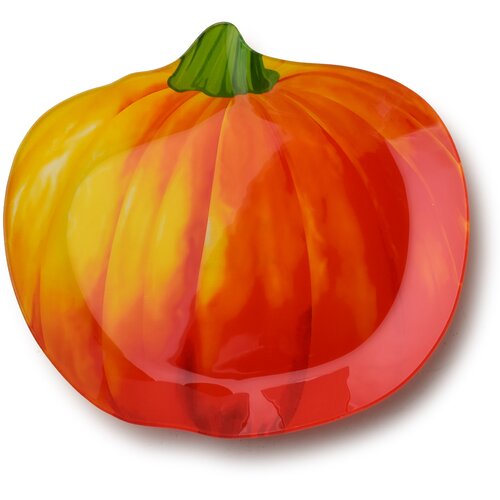 Mondex Servirni krožnik steklo Allesken Aria Fresh 25,6x27,4x2,3 oranžen 1 kos, (5000329550) Slike