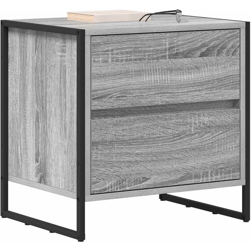  Noćni ormarić s ladicama 2 pcs Siva Sonoma 50 x 39.5 x 50 cm Slike