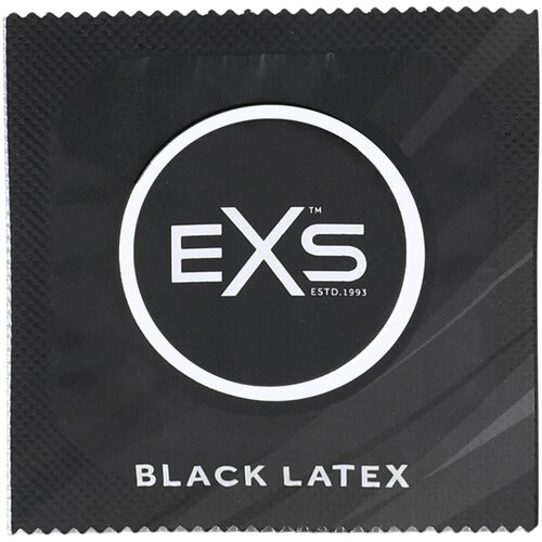 EXS black - kondom iz lateksa - črn (100 kosov) Slike