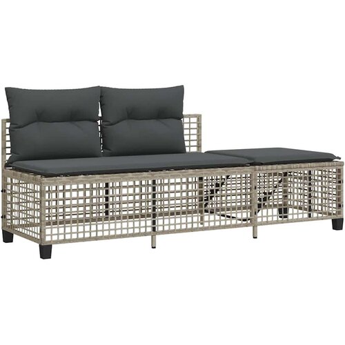  3-dijelni set kutne vrtnih sofa s jastucima od poliratana Slike