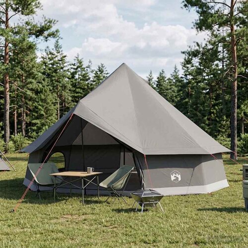 Tipi &scaron;ator Smeđa siva 500 x 500 x 300 cm Poliester i čelik Cijene