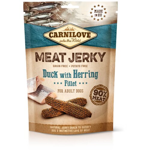 Carnilove dog meat jerky - raca & slanik, 100g Cene