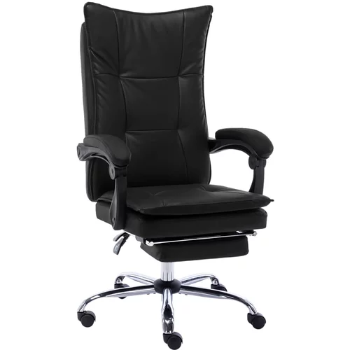 vidaXL uredska stolica od umjetne kože crna