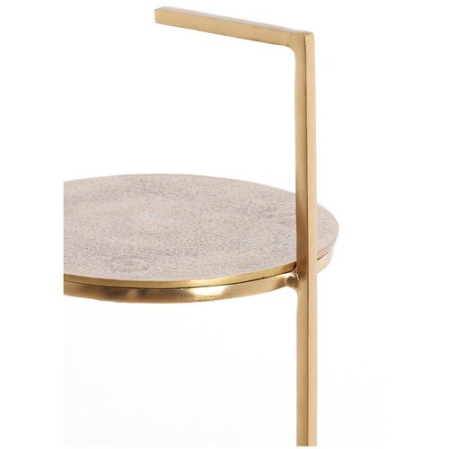 Light &amp;amp; Living Okrogla stranska mizica z marmorno mizno plo&amp;scaron;čo &amp;oslash; 26 cm Leda &amp;ndash; Slike