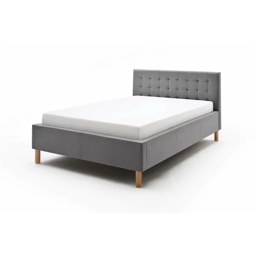 Meise Möbel sivi bračni krevet Malin, 140 x 200 cm
