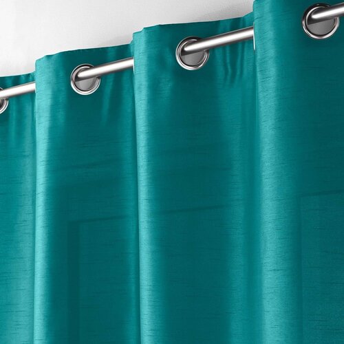 Douceur d int&amp;eacute;rieur Plava zavjesa od mikrosatena 140x240 cm Shana &amp;ndash; Slike