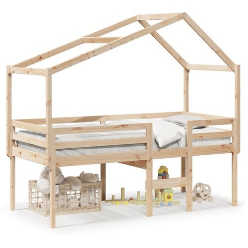 vidaXL Visoki krevet s krovom 75 x 190 cm od masivne borovine Cene