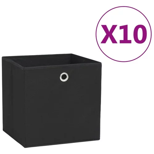  Škatle 10 kosov netkano blago 28x28x28 cm črne