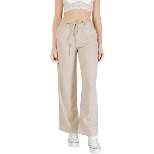 Only ONLCARO MW LINEN BL STR BELT PANT CC TLR 15338710 Bež Slike