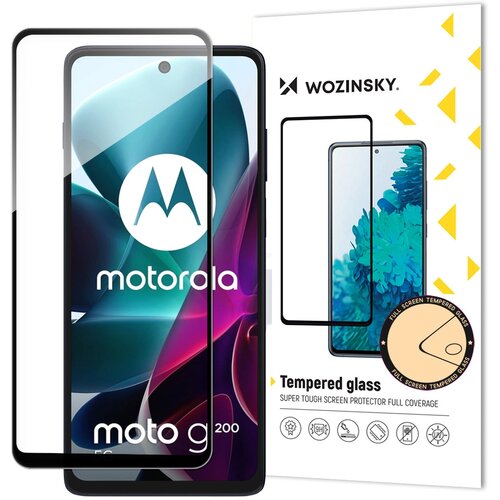 HURTEL WOZINSKY FULL GLUE KALJENO STEKLO MOTO G200 5G ZA EKRAN Z OKVIROM ČRNO, (21833106) Slike