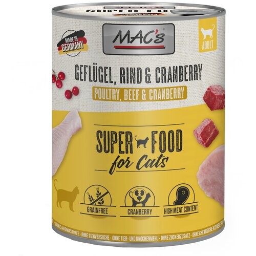  Varčno pakiranje MAC&acute;s Cat 12 x 800 g  - Me&scaron;ano pakiranje (perutnina, govedina & brusnice / raca, puran, pi&scaron;čanec) Cijene