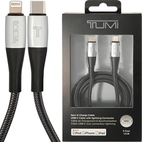 TUMI TUCCSMFI KABEL USB-C - ZA LIGHTNING 1,5M HITRO POLNJENJE ČRNO/ČRNO, (21980621) Cene