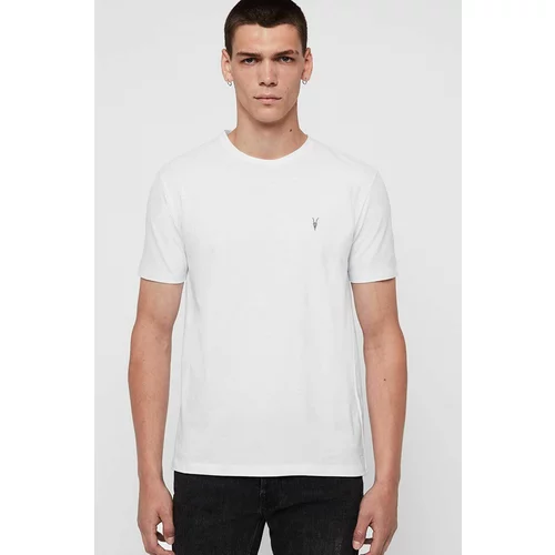 AllSaints Bombažna kratka majica bela barva