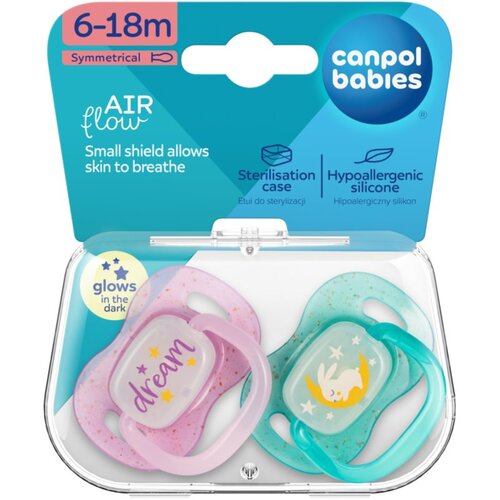 Canpol NIGHTGLOW Girl duda 6-18 m 2 kos Slike