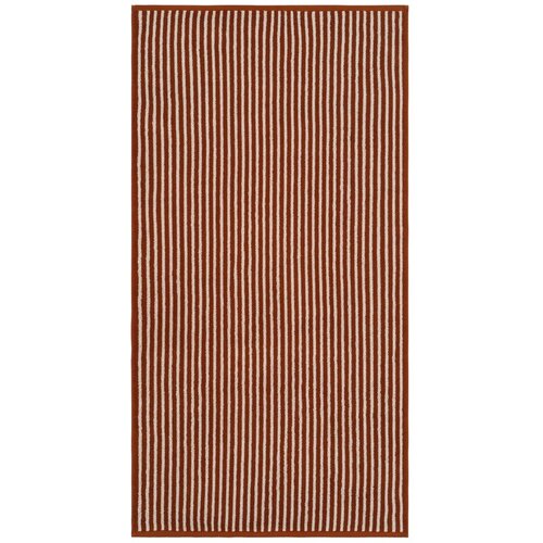 Jotex Bombažna brisača v konjak rjavi barvi/kremno bela 70x140 cm Dixie &ndash; Cene