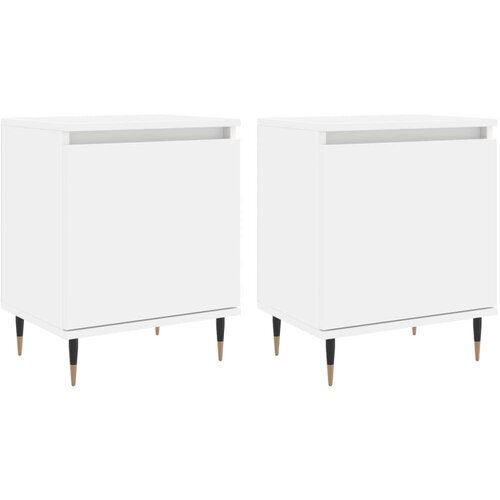 VidaXL Noćni ormarići 2 kom bijeli 40 x 30 x 50 cm konstruirano drvo Slike