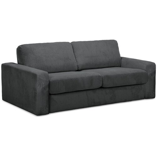 Makamii Temno siva raztegljiva sedežna garnitura iz rebrastega žameta 195 cm Nona &amp;ndash; Slike
