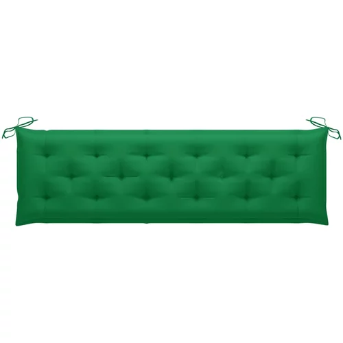 Jastuk za vrtnu klupu zeleni 180 x 50 x 7 cm od tkanine
