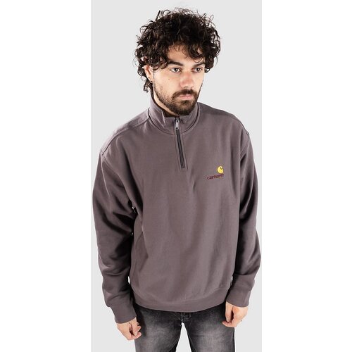 Carhartt WIP Half Zip American Script Half-Zip Pulover porphyry Cene