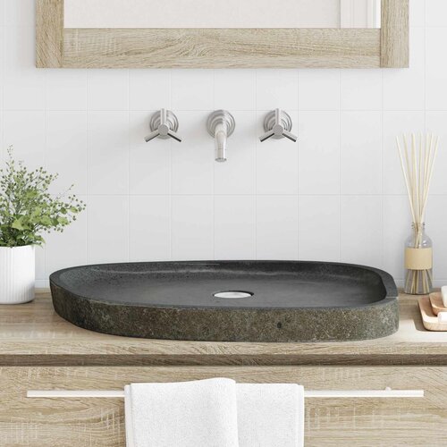vidaXL Umivaonik za pranje Siva 65 x 50 x 6 cm River Stone Cijene