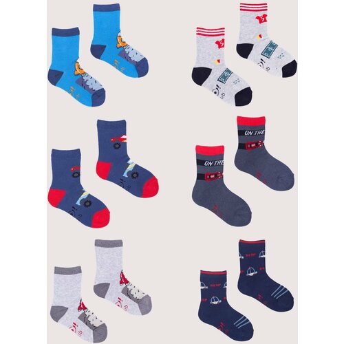 Yoclub Kids's Socks Pattern 6-Pack SKA-0006C-AA00-009 Slike