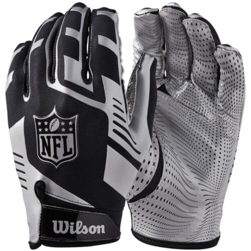 Wilson NFL Stretch Fit Receiver Gloves Silver Cene