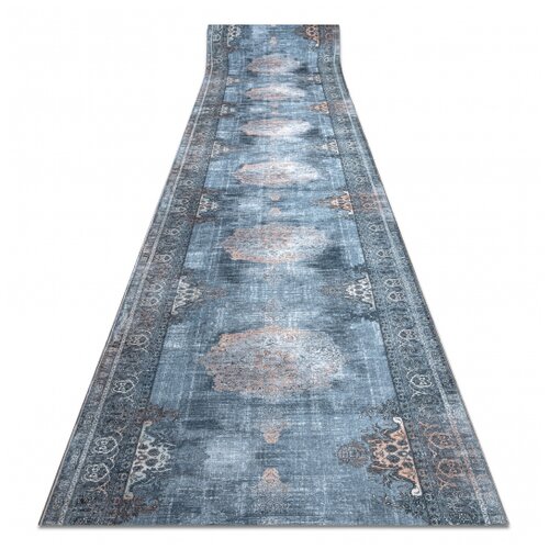 RugsX Tekač gumiran LOTUS ROSETTE 47050 siva pralna protizdrsna 100 100x430 cm, (22118186) Cene