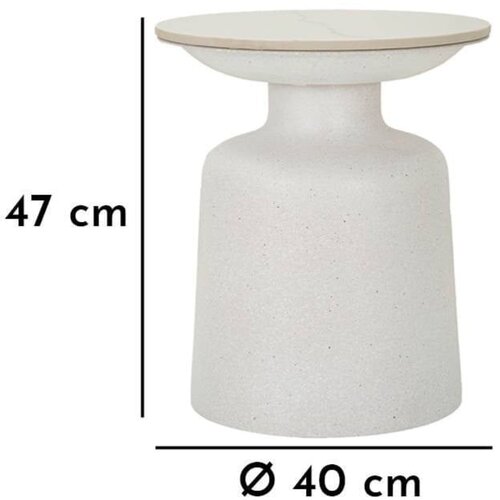 Mauro Ferretti Okrogla stranska mizica s keramično plo&amp;scaron;čo &amp;oslash; 40 cm Fush &amp;ndash; Slike