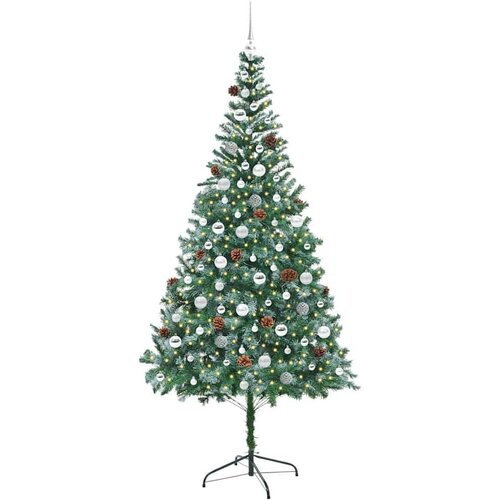 VidaXL Umjetno božićno drvce s stalakom Zelena 210 cm PVC i čelik Slike